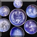 P13. Lot of 7 Royal Copenhagen collector's plates. - $96 